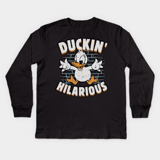 Duckin' Hilarious Kids Long Sleeve T-Shirt